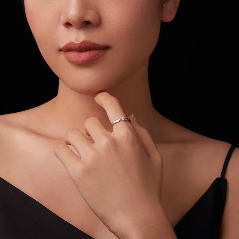(imagine pentru) PANDORA Style Exquisite inel strălucitor (un certificat) - MSR062 - Vizualizare 9