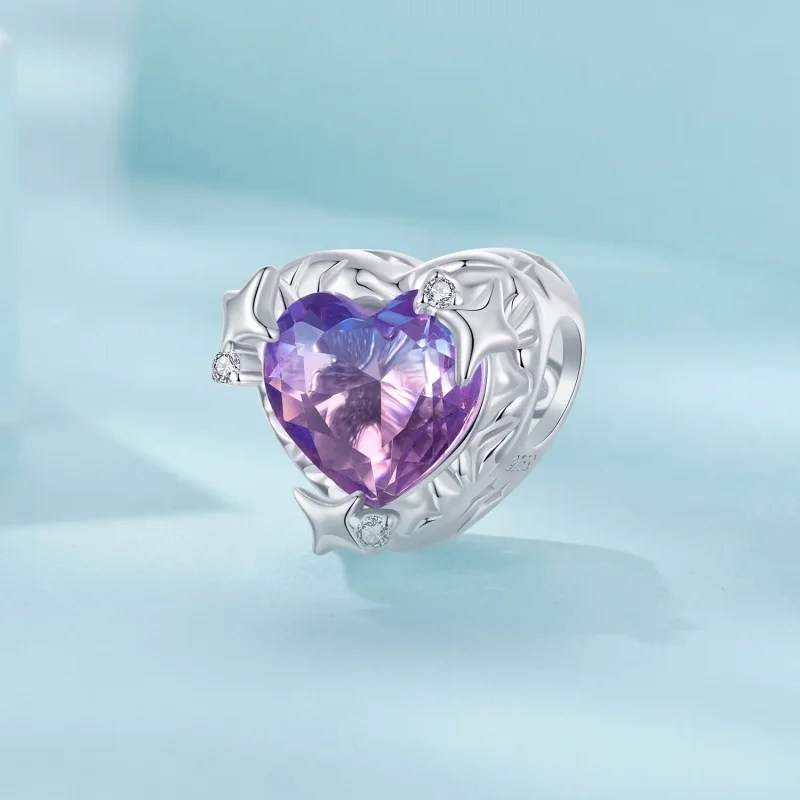 (imagine pentru) PANDORA Style Inimă degradată violet roz - SCC2824 - Vizualizare 2