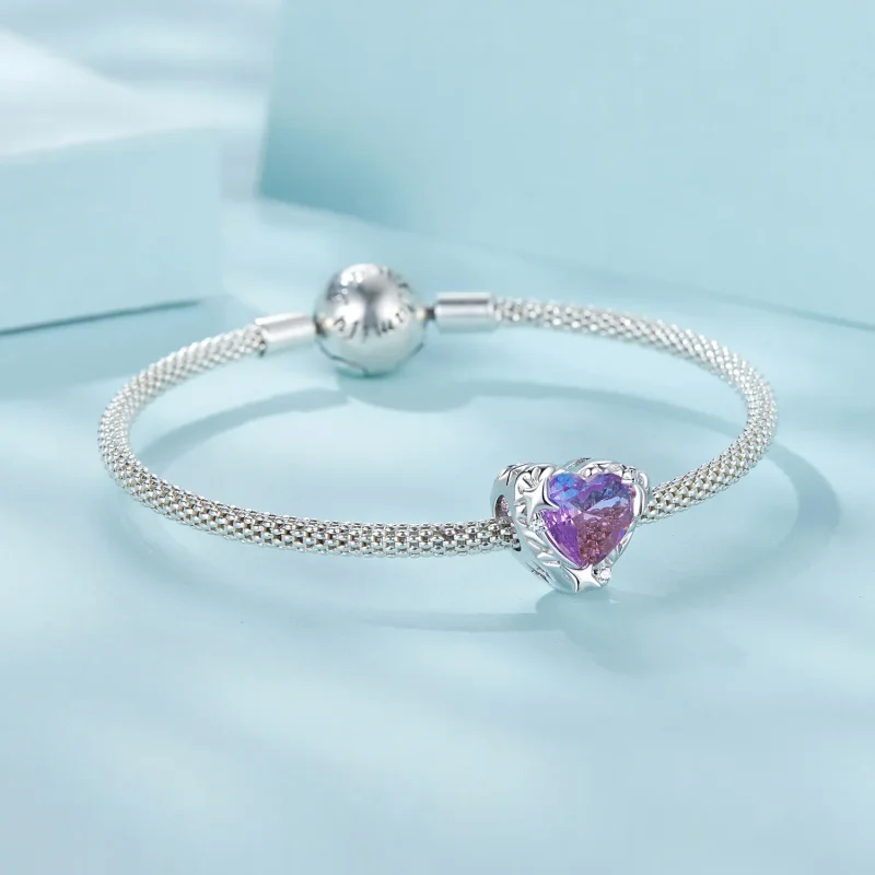 (imagine pentru) PANDORA Style Inimă degradată violet roz - SCC2824 - Vizualizare 5