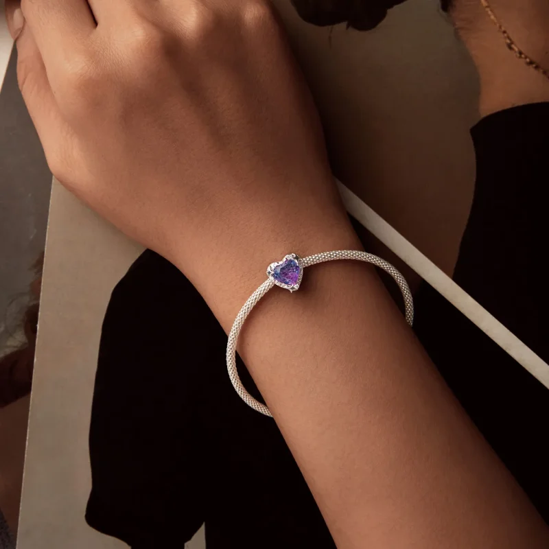 (imagine pentru) PANDORA Style Inimă degradată violet roz - SCC2824 - Vizualizare 6