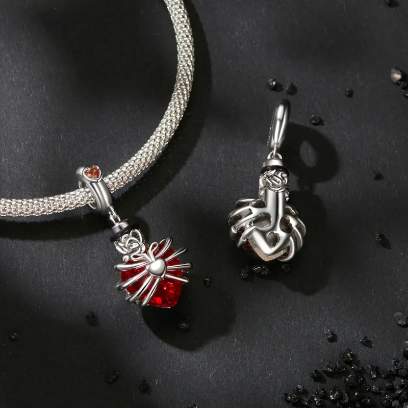 (imagine pentru) PANDORA Style Memorial Rose Heart Red - BSC1058-RD - Vizualizare 4