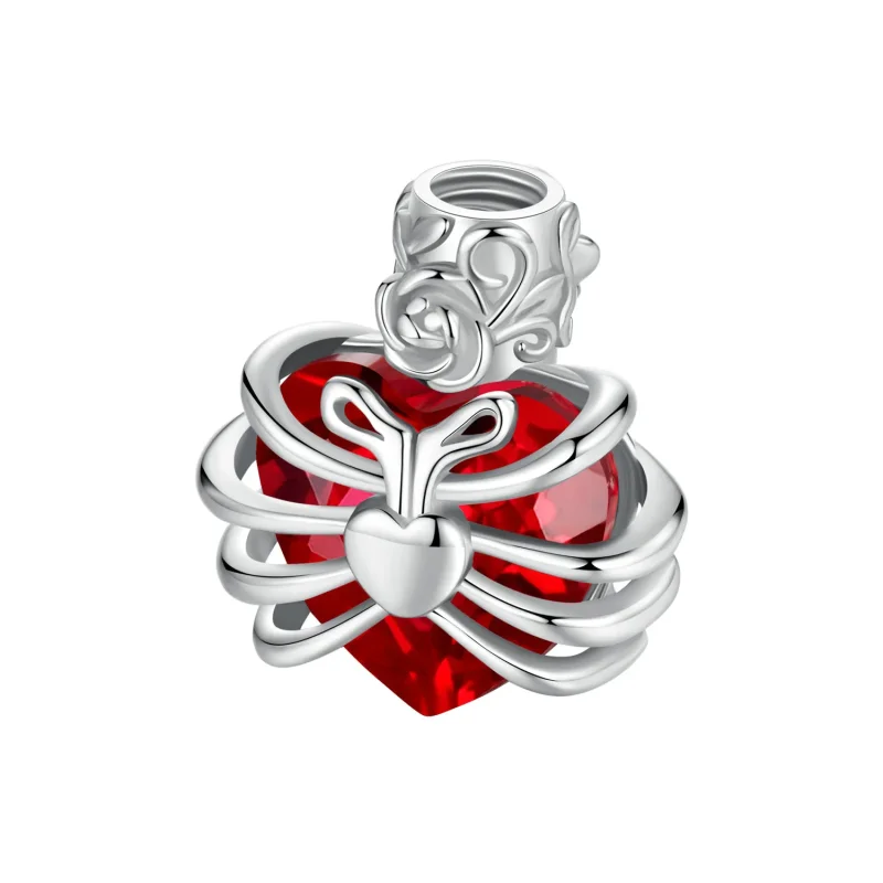 (imagine pentru) PANDORA Style Memorial Rose Heart Red - BSC1058-RD - Vizualizare 8