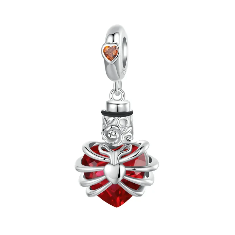 (imagine pentru) PANDORA Style Memorial Rose Heart Red - BSC1058-RD - Vizualizare 9