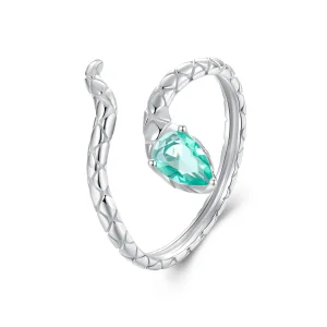 (imagine pentru) PANDORA Style Mic inel sarpe verde - SCR1057-E