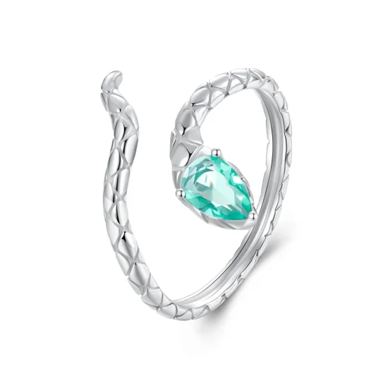 (imagine pentru) PANDORA Style Mic inel sarpe verde - SCR1057-E