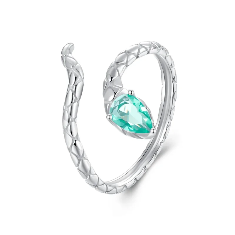 (imagine pentru) PANDORA Style Mic inel sarpe verde - SCR1057-E