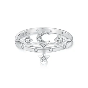 (imagine pentru) Stil PANDORA Inel Star and Moon - SCR1046