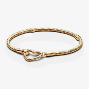 (imagine pentru) Pandora Moments Brățară cu Lanț Șarpe și Închidere în Formă de Inimă - 559539C00