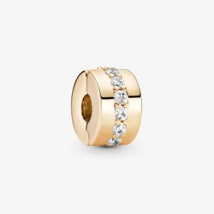 (imagine pentru) Pandora Clear Sparkling Row Clip Charm - 759518C01