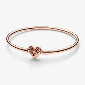 (imagine pentru) Brățară fixă cu inimioară și fluture Pandora Moments - 582594C01