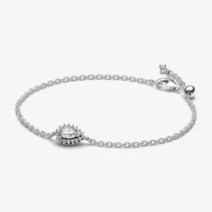 (imagine pentru) Brățară Pandora de tip lănțișor cu halo strălucitor în formă alungită - 593001C01