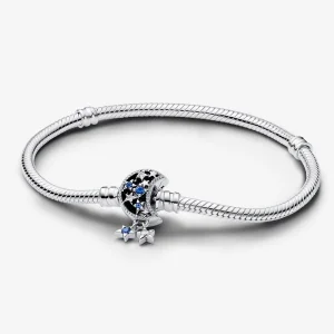 (imagine pentru) Brățară Pandora Moments de tip lănțișor clasic cu sistem de prindere în formă de lună strălucitoare - 592819C01