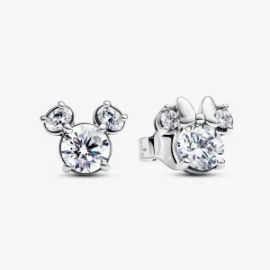 (imagine pentru) Cercei Pandora strălucitori cu șurub, cu Mickey Mouse și Minnie Mouse de la Disney - 293219C01