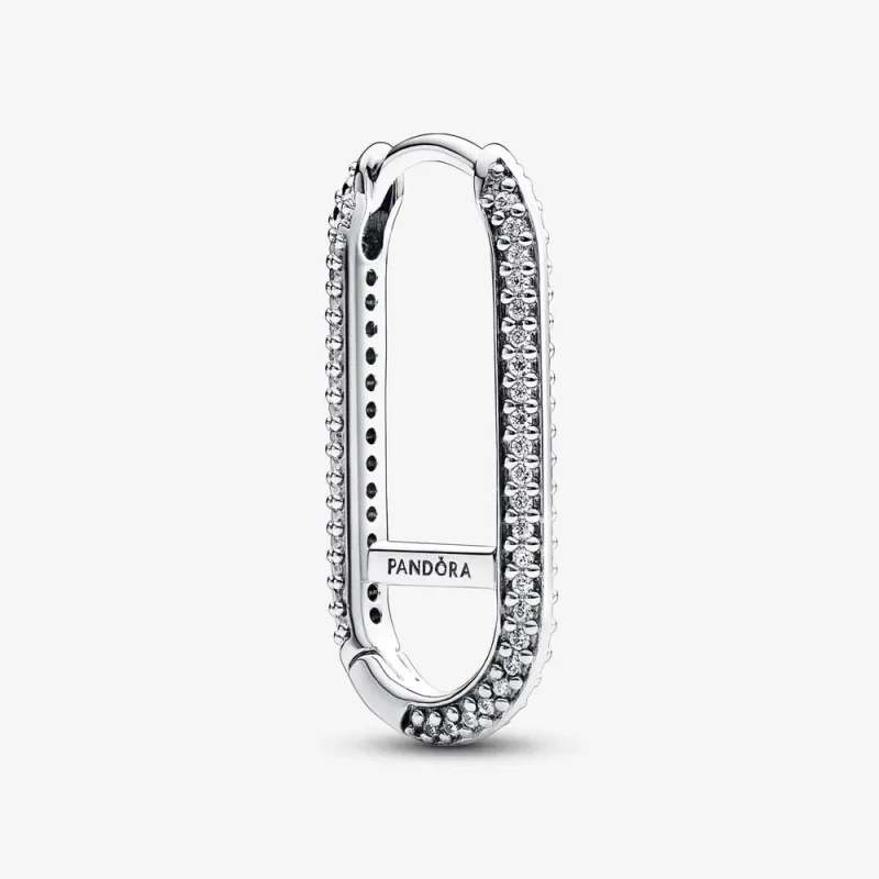 (imagine pentru) Cercel individual cu verigă pavé alungită Pandora ME - 292796C01