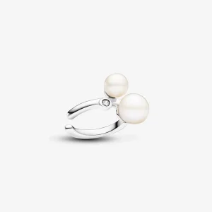 (imagine pentru) Cercel Pandora individual de tip ear cuff, din argint 925, cu perlă de cultură de apă dulce tratată - 293151C01