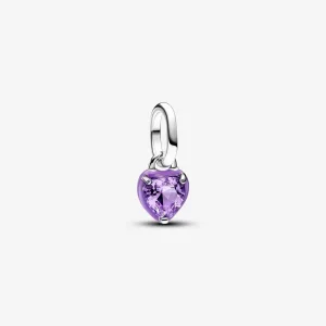 (imagine pentru) Mini talisman de tip pandantiv cu inimă chakra mov Pandora ME - 793042C04