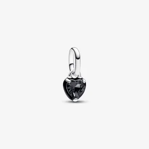 (imagine pentru) Mini talisman de tip pandantiv cu inimă chakra neagră Pandora ME - 793042C01