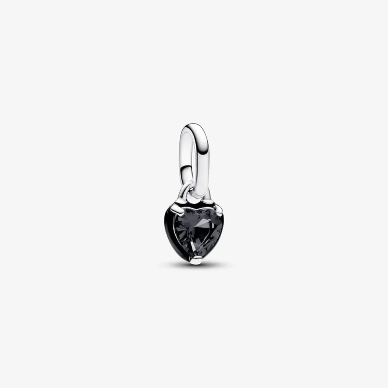 (imagine pentru) Mini talisman de tip pandantiv cu inimă chakra neagră Pandora ME - 793042C01