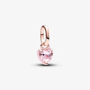 (imagine pentru) Mini talisman de tip pandantiv cu inimă chakra roz Pandora ME - 783042C01