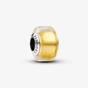 (imagine pentru) Mini talisman Pandora din sticlă de Murano aurie - 793353C00