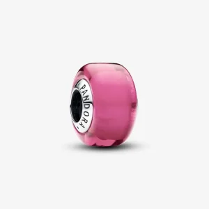 (imagine pentru) Mini talisman Pandora din sticlă de Murano roz - 793107C00