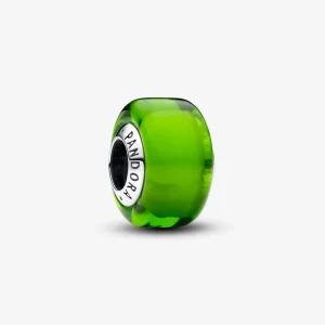 (imagine pentru) Mini talisman Pandora din sticlă de Murano verde - 793106C00