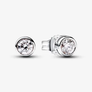 (imagine pentru) Pandora Era Cercei cu lunetă cu diamante cultivate în laborator 0,30 carate tw argint sterling - 292857C01