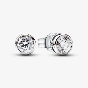 (imagine pentru) Pandora Era Cercei cu lunetă cu diamante cultivate în laborator 0,50 carate tw argint sterling - 292864C01