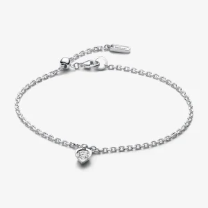 (imagine pentru) Pandora Heart sterling silver bracelet with 0.25 ct TW G-J VS+ round brilliant excellent cut lab-grown diamond - 593094C01