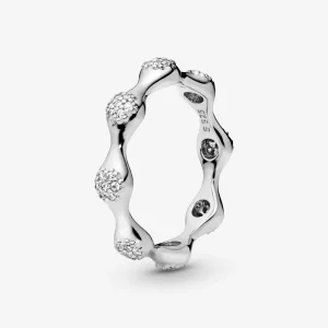(imagine pentru) Pandora Modern LovePods silver ring with clear cubic zirconia - 197295CZ
