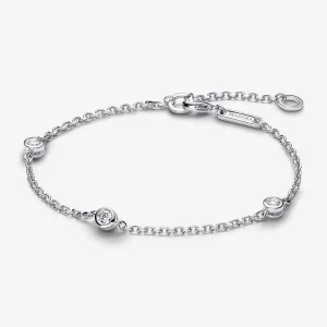 (imagine pentru) Sterling silver bracelet with 0.30 ct TW G-J VS+ round brilliant excellent cut lab-grown diamond - 593109C01
