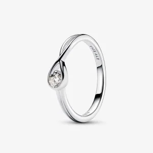 (imagine pentru) Sterling silver ring with 0.15 ct TW G-J VS+ round brilliant excellent cut lab-grown diamond - 199441C01