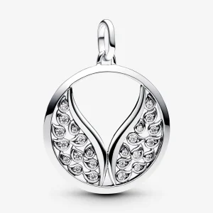 (imagine pentru) Talisman de tip medalion supradimensionat cu aripi Pandora ME - 793371C01