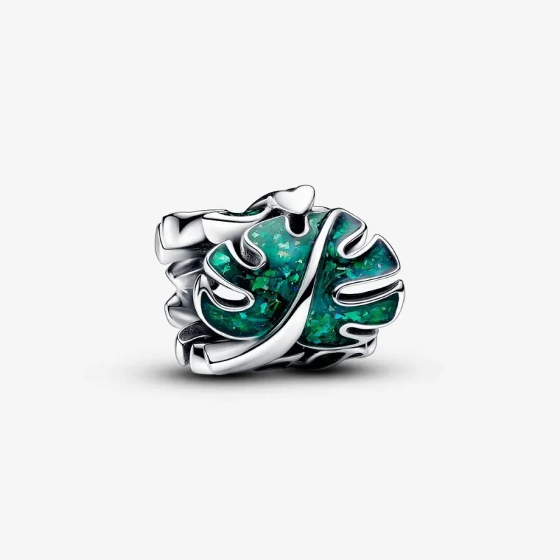 (imagine pentru) Talisman Pandora cu frunze verzi de Monstera - 793332C01