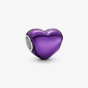 (imagine pentru) Talisman Pandora cu inimă violetă metalică - 793337C01