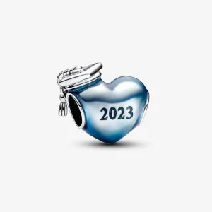 (imagine pentru) Talisman Pandora cu inimioară albastră pentru absolvire 2023 - 792590C01