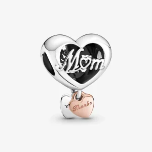 (imagine pentru) Talisman Pandora cu inimioară „Thank You Mum” (Îți mulțumesc, mamă) - 789372C00