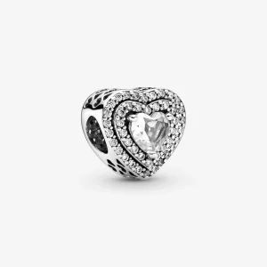 (imagine pentru) Talisman Pandora cu inimioare strălucitoare la același nivel - 799218C01