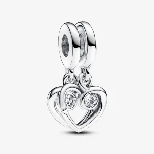 (imagine pentru) Talisman Pandora de tip pandantiv, ce se poate împărți, cu inscripția „Forever & Always” - 793232C01