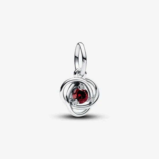 (imagine pentru) Talisman Pandora de tip pandantiv cu cercul eternității în nuanța roșu - 793125C01