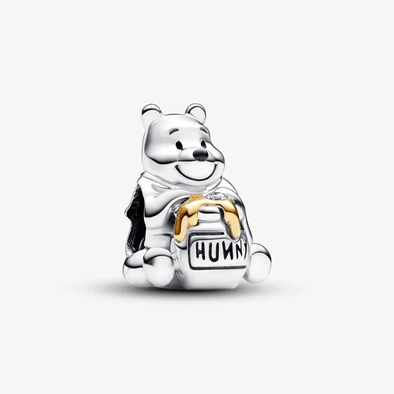 (imagine pentru) Talisman Pandora de tip pandantiv cu diamant creat în laborator și Winnie the Pooh, pentru aniversarea Disney cu numărul 100 - 793029C01