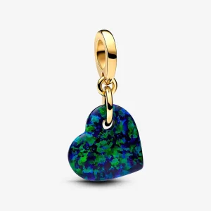 (imagine pentru) Talisman Pandora de tip pandantiv cu inimă verde opalescent - 763348C01