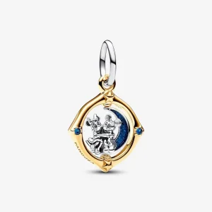 (imagine pentru) Talisman Pandora de tip pandantiv cu lună rotativă în două nuanțe și cu Mickey Mouse și Minnie Mouse de la Disney - 762955C01
