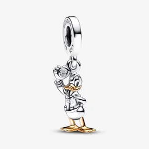 (imagine pentru) Talisman Pandora de tip pandantiv Donald Duck cu diamant crescut în laborator pentru aniversarea Disney cu numărul 100 - 792683C01