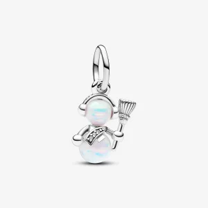 (imagine pentru) Talisman Pandora de tip pandantiv opalescent, cu om de zăpadă - 792981C01