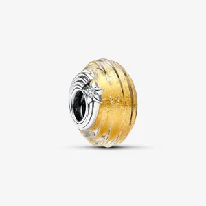 (imagine pentru) Talisman Pandora din sticlă de Murano, cu caneluri, în formă de stea căzătoare - 792982C01