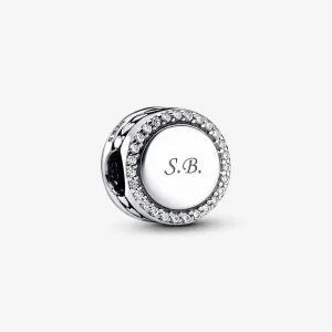 (imagine pentru) Talisman Pandora în formă de buton strălucitor, inscripționabil - 798747C01
