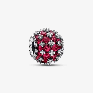 (imagine pentru) Talisman Pandora rotund strălucitor cu pavé, de culoare roz - 792630C03