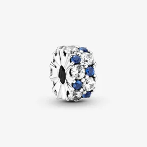 (imagine pentru) Talisman Pandora strălucitor cu fixare ușoară cu pietre albastre și transparente - 799171C01