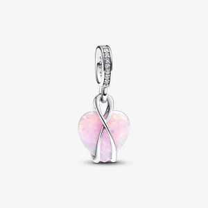 (imagine pentru) Talisman Pandora tip pandantiv cu inimioară opalescentă cu inscripția „Mum” - 793202C01
